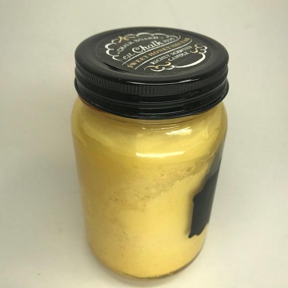 Chalk Board Candle Sweet Honey Nectar Glass Jar Ball DW Home - Picture 4 of 8